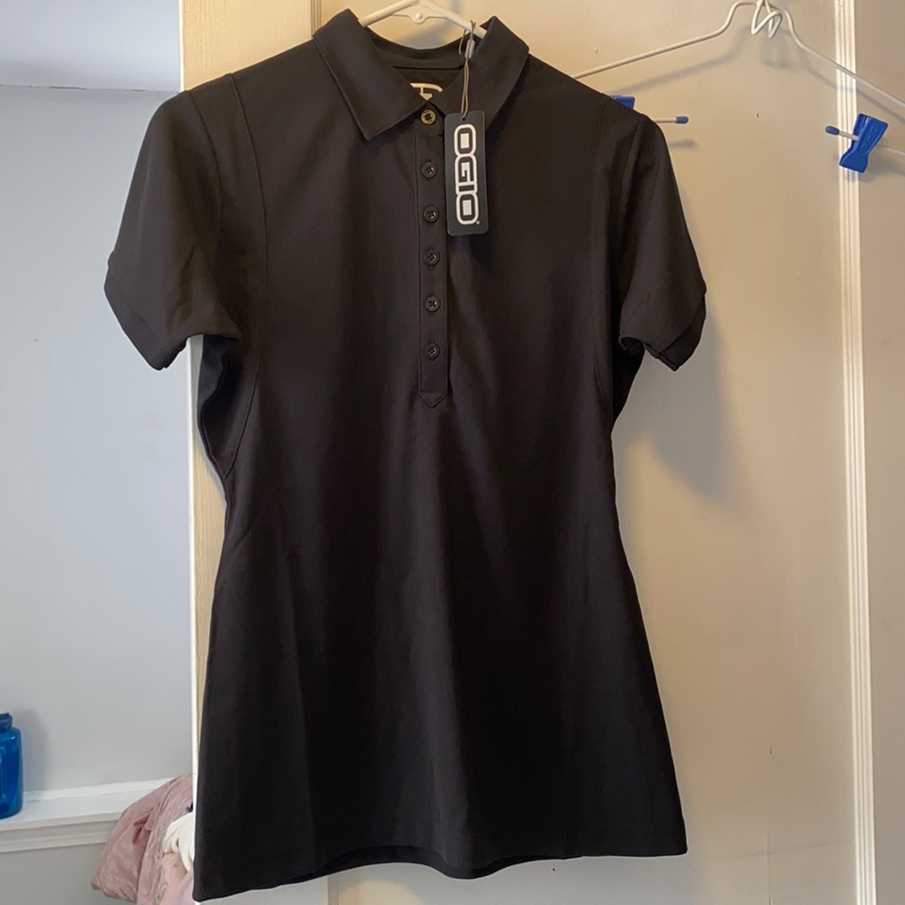 Black women’s performance wear a polo